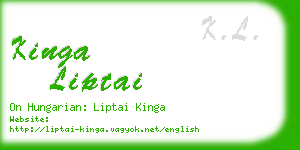 kinga liptai business card